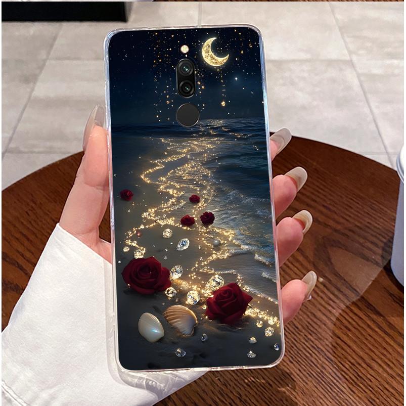 Back Cover For Xiaomi Redmi 8 8A Case Clear Luxury Cute Love Rabbit Cool Funny Pattern Transparent TPU Soft Silicone Phone Case