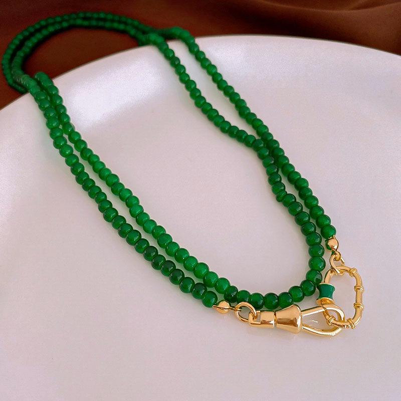 

Элегантное китайское ожерелье овальной формы с бусинами: Роскошная, модная ключичная цепочка для женщин