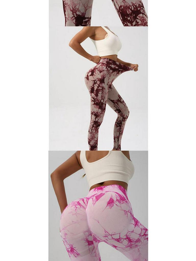 Southeast Asia Style Tie-Dye Butt-Lifting Yoga Pants