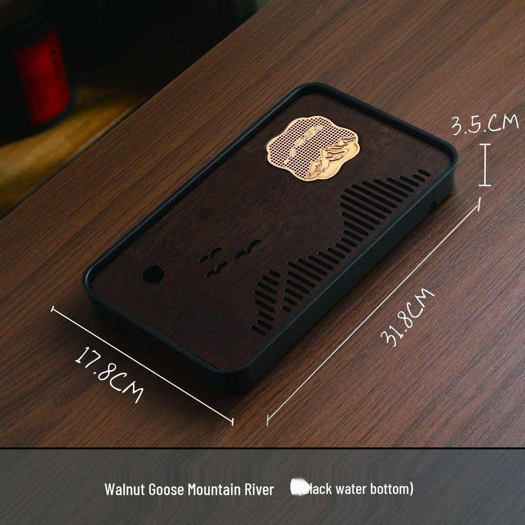 2025 Solid Wood Tea Tray: Modern, Draining Tea Table Set for Home
