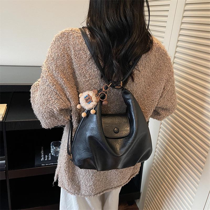 Premium Sense Retro Large-capacity Bag Women's New Casual Commuter Backpack Single Shoulder Tote Bag