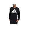 Adidas Sport-Pullover-Sweatshirt mit großem Logo-Print für Herren, Oberteile, Schwarz GK9074