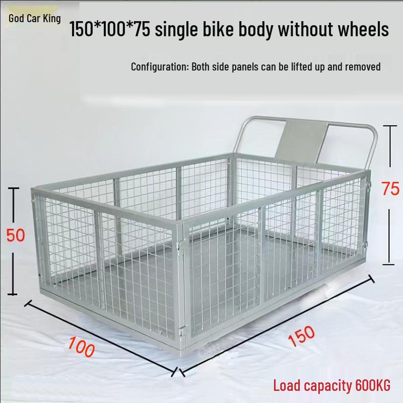 Silent Cage Trolley with Fence for Warehouse and Supermarket Logistics