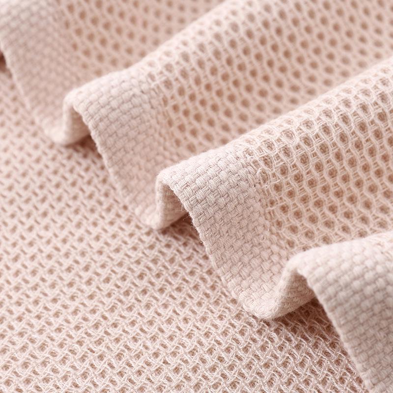 Japanese Style Soft Honeycomb Cotton Waffle Beach Towel, Absorbent & Thickened, Large Size for Bath