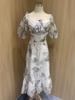 Sommerliches Blumenkleid Damen Sexy Französischer Stil Vintage Party Midi-Kleider Lässig Koreanische Mode Elegantes Retro-Kleid 2026 Neu