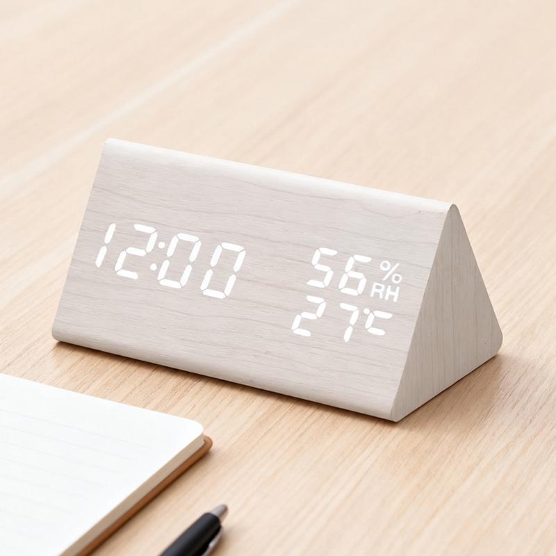 Led Student Alarm Clock Simple Wall Clock Temperature Display Table Clock Desktop Home Decor Garden