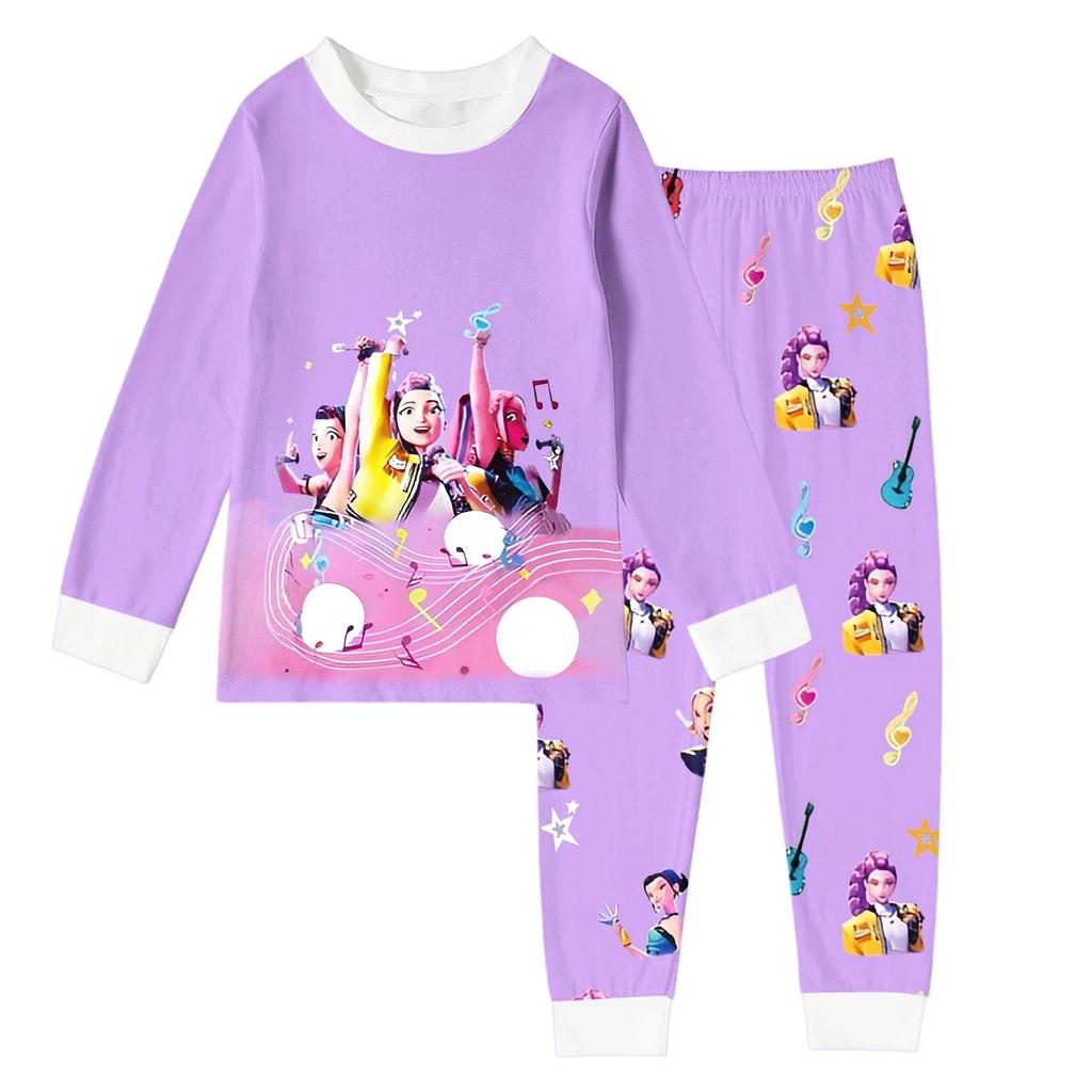 Girls Witch  Round Neck Printed Children's Clothing Set