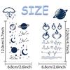 10sheets Cartoon Small Elements Butterfly Plant Tattoo Stickers For Face Body Temporary Tattoo Stickers Kids Creative Gifts