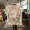 Cat Flower Print Flannel Blanket, High quality Comfortable for All Seasons, Home Decor, Warmth and Comfort, Perfect for Christmas Gifts43