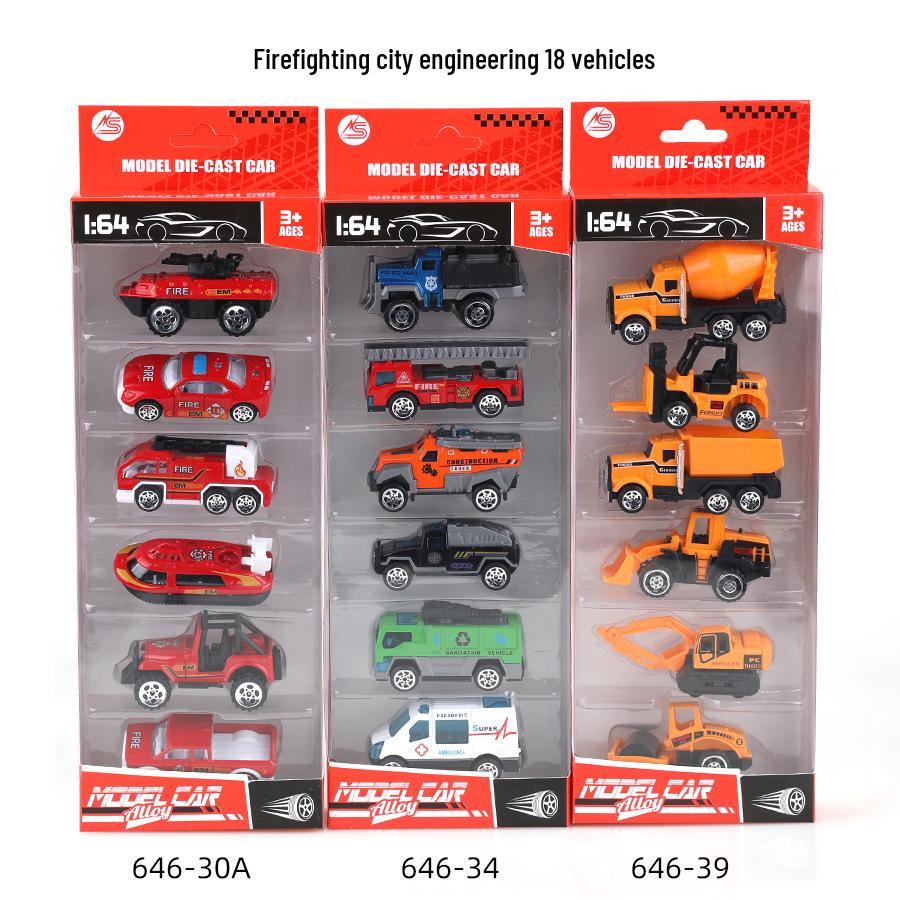1:64 Alloy Toy Car Racing & Police Model Set for Kids