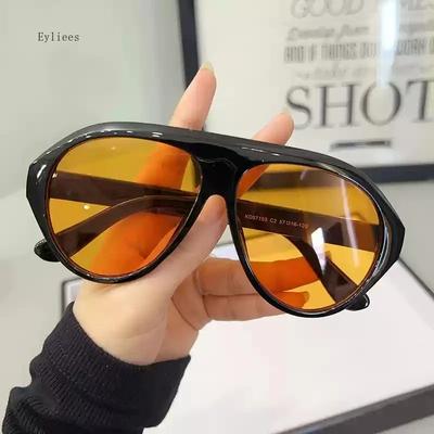 Trend Oversized Piloten Zonnebril Dames Voor Mannen Luxe Designer Zonnebril Vintage Groot Montuur Bril Punk Rijden Schaduw