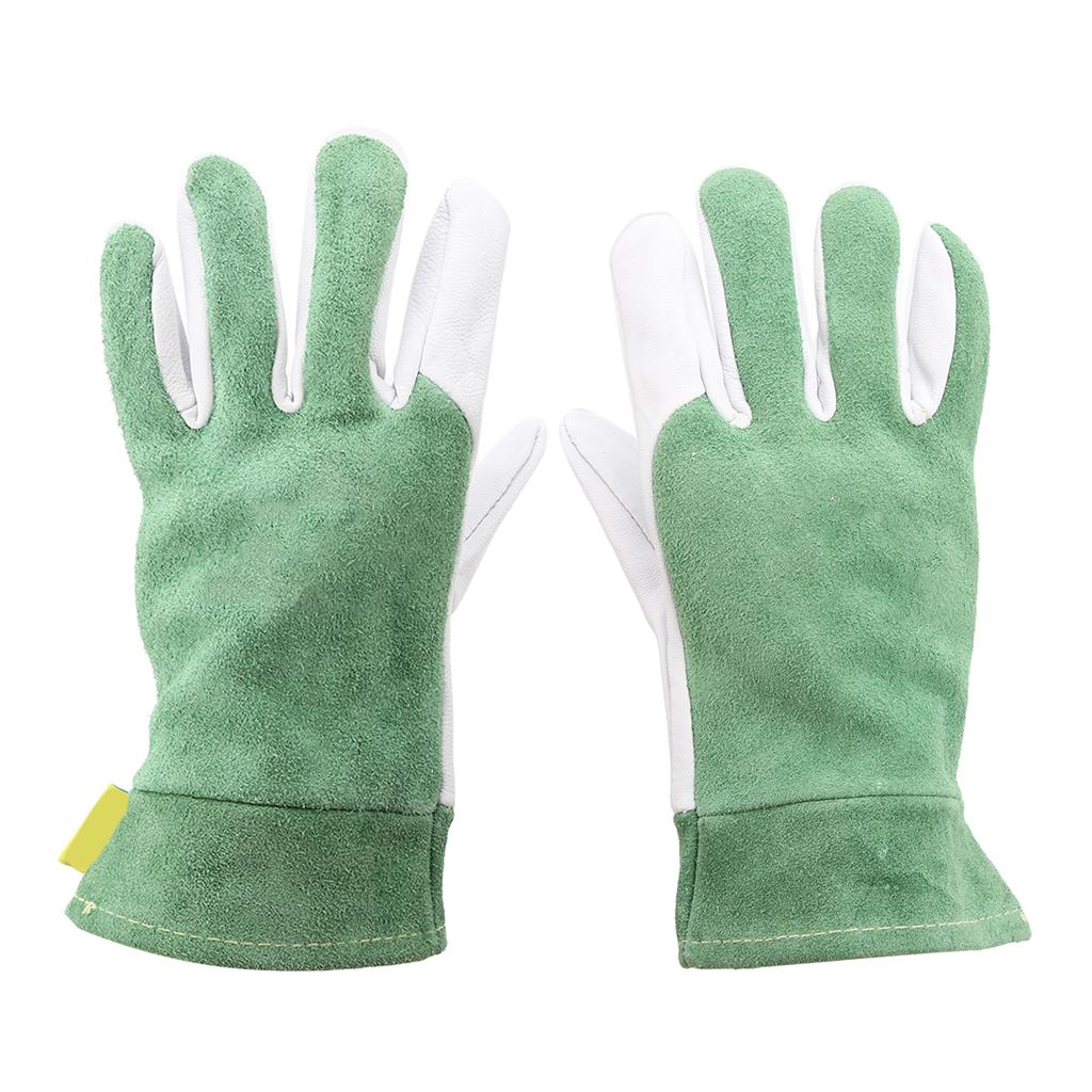 Pair Goatskin Leather TIG Oxyfluoride Welding Gloves Thermal Insulation Fireproof Soft Wear Resistant