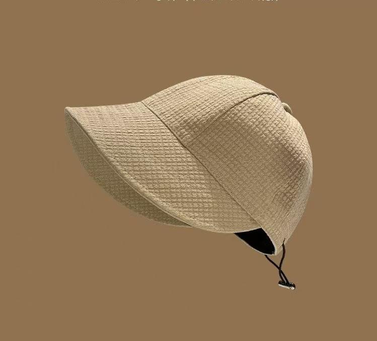 Ruth same fisherman hat children summer plain sunscreen waffle bucket hat thin modified face cap