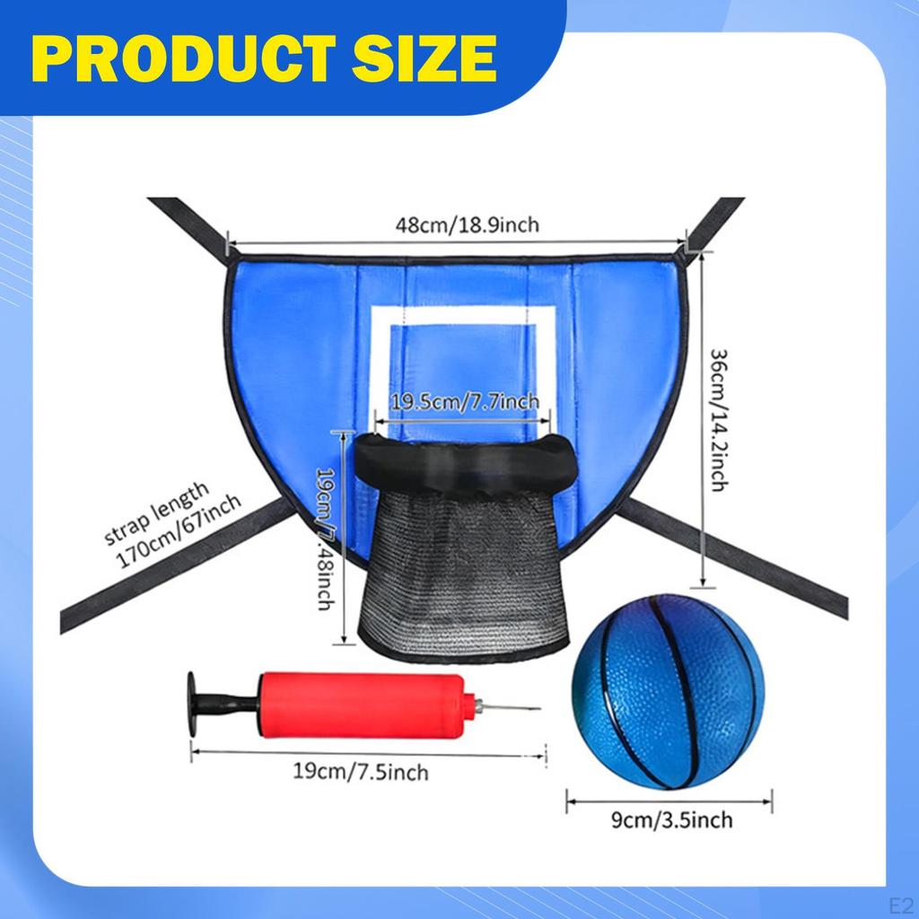 Trampoline Basketball Hoop for Kids with Pump and Ball Lightweight Backboard 1