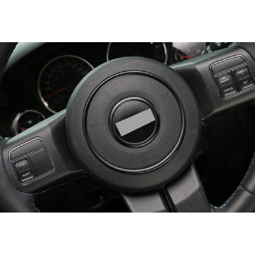 Black Steering Wheel Center Trim Bezel For 2011-17 Jeep Wrangler Compass Patriot