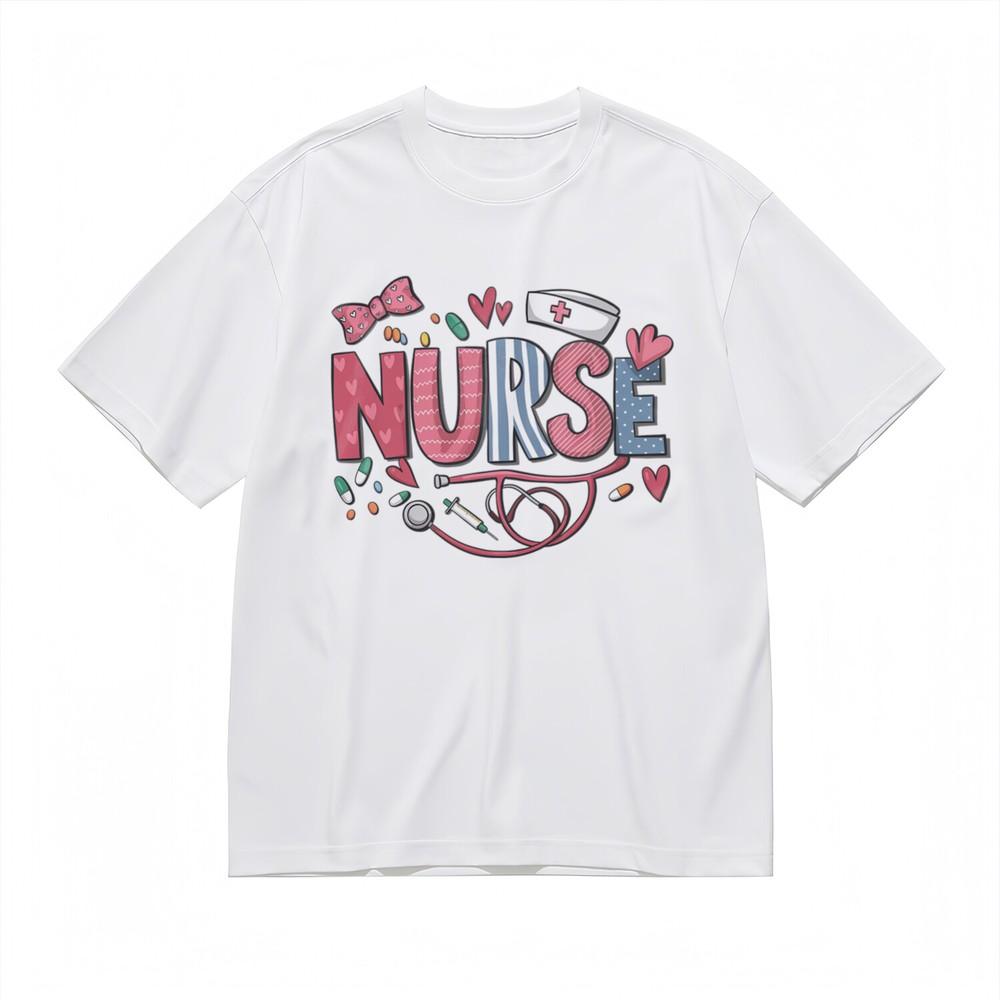 

Women s Slight Stretch Comfy Classic T-Shirt Healthcare Hero Design Printed Tee S