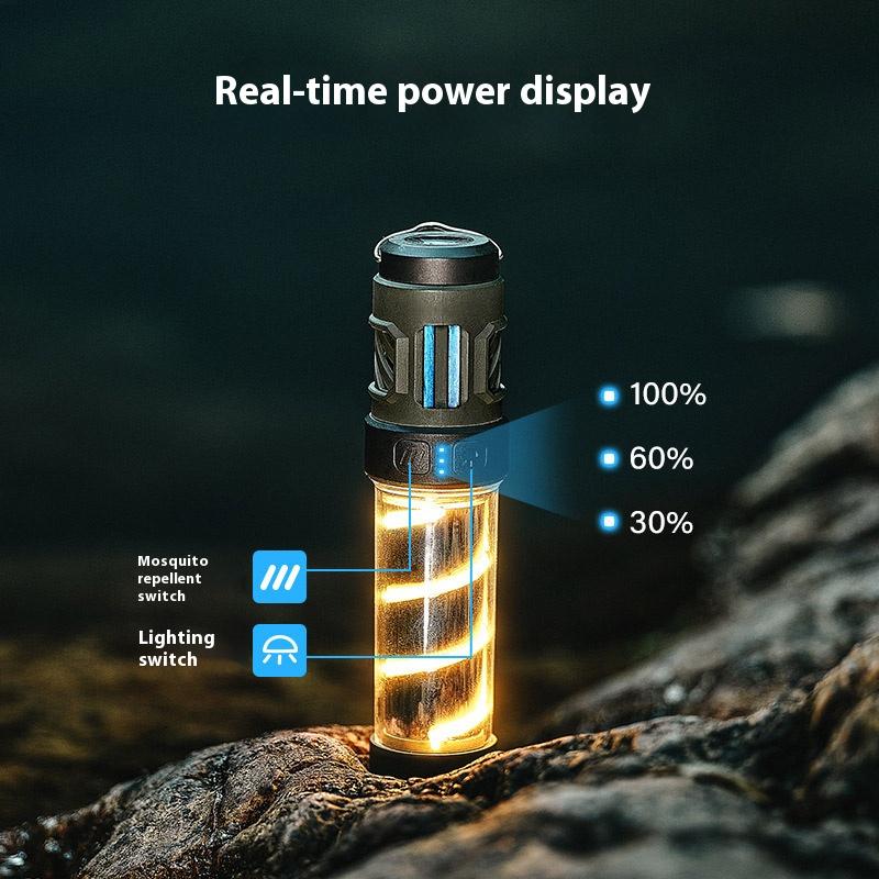Multi-function Camping Mosquito Lamp Rechargeable Portable LED Flashlight Outdoor Lighting Mosquito Repellent Light with Tripod