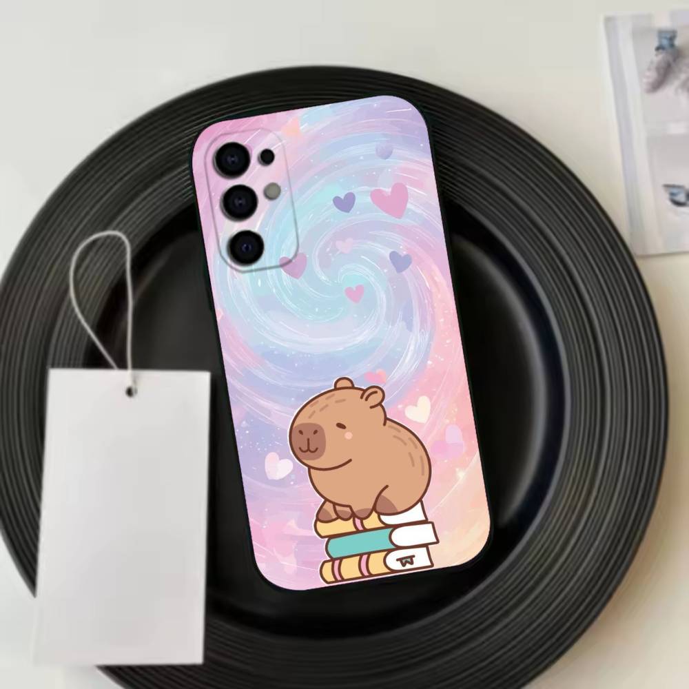 Lovely C-Capybara  Phone Case For Samsung S25,S24,S21,S22,S23,S30,Ultra,S20,Plus,Fe,Soft Silicone Black Cover