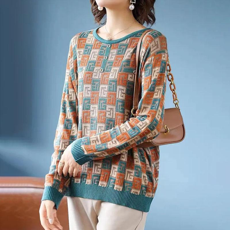 Sweater for Women Autumn Winter Thickened Pullover Warm Knitted Stretchy Long Sleeve Oversize Jumper Tops