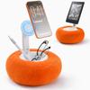 Oatsbasf Mini Phone Pillow Stand Adjustable Phone Holder W/ Storage Bowl Compact Phone Holder for Bed/Desk/Sofa for 4-7in Device