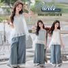 Girls' Korean Style Summer Lace Camisole & Jeans 3-Piece Set