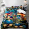 Mushroom King Duvet Cover Set Teens Girls Boys Kids Single Bedding Wonderland Enchanted Forest Butterfly Comforter Cover Set