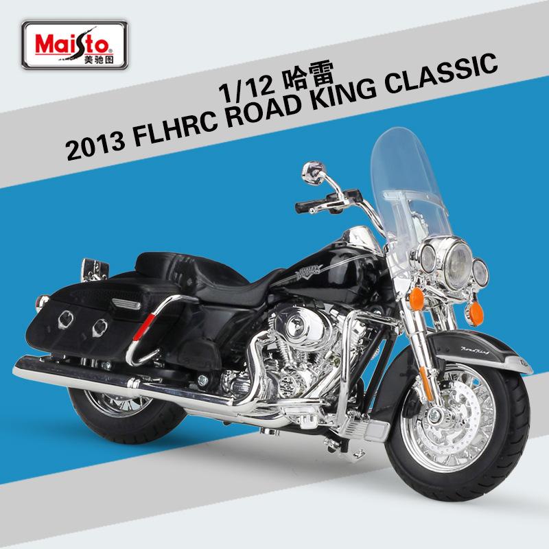 Maisto 1:12 Harley 2013 Flhrc Road King Classic Lega Modello Moto da Viaggio Modello Diecast Moto da Strada Classica Regali per Bambini