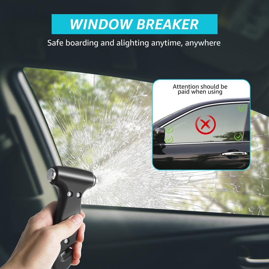 2PCS Auto Notfall Glas Fenster Zertrümmerer Auto Sicherheit Hammer mit Sitz Gürtel Cuttercar Rettungs Werkzeug Notfall Flucht Werkzeug