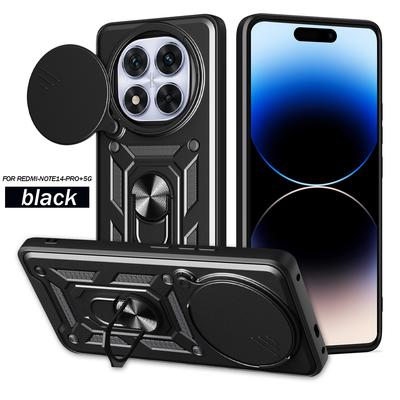 Voor Redmi Note 14 Pro Plus Gehard Beschermend Hoesje Met Magnetische Ring Voor Mi Poco X7 Telefoonhoesje Met Camera Bescherming