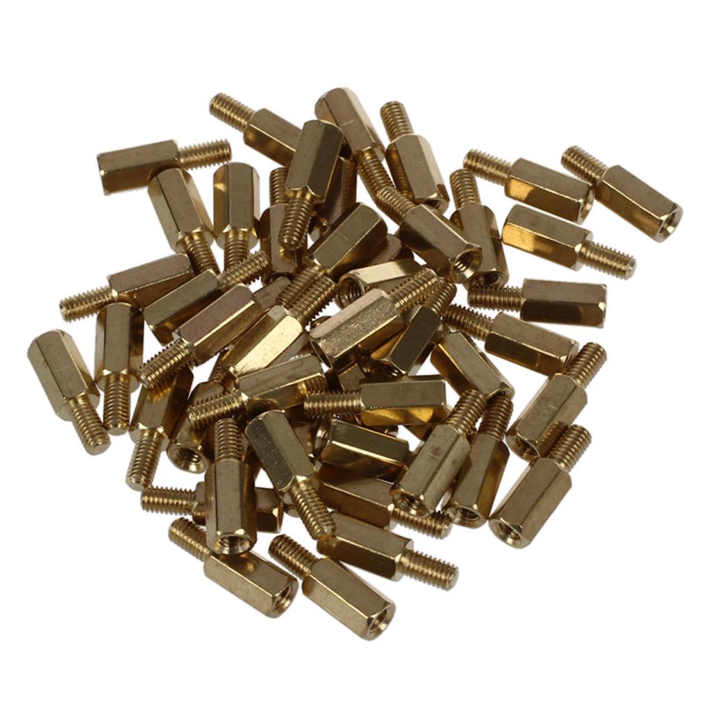 Pack of 10 Circular Spacer Brass M3 4mm Stand off Support