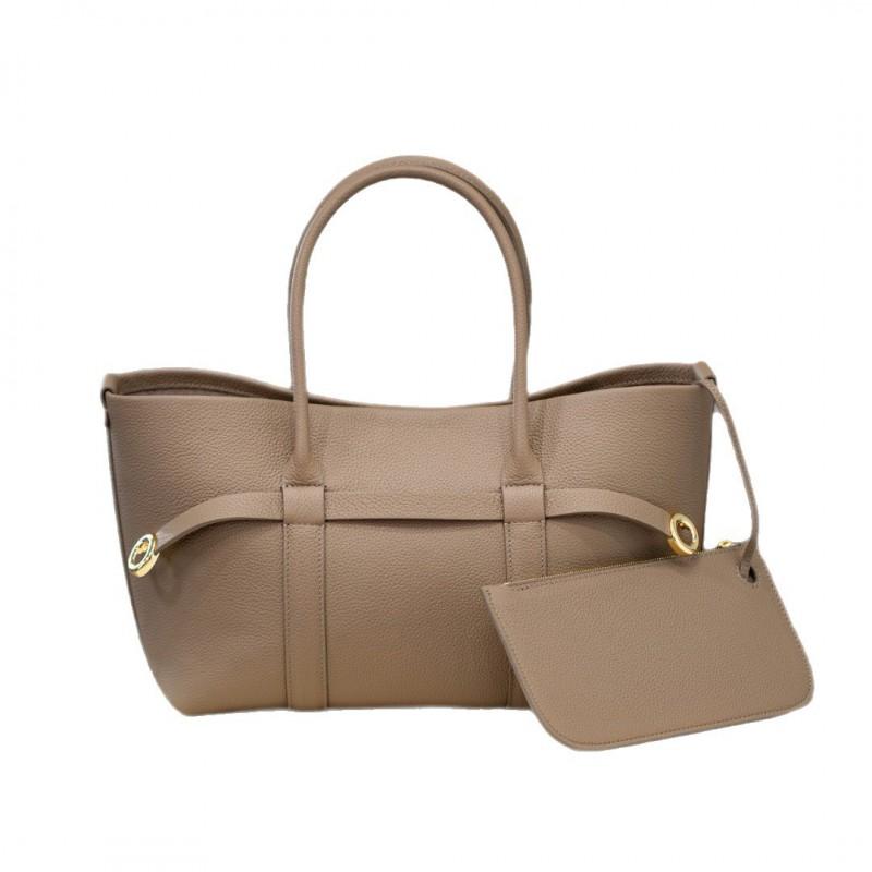 Large Tote Bag Genuine Leather Splicing Handbag Women Retro Fashion Commuter