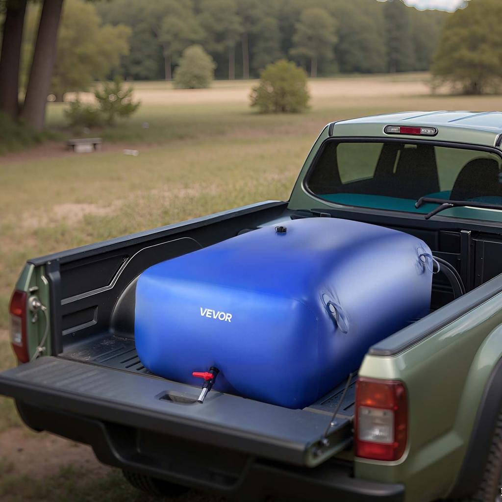 Water Storage Bladder, 540L Portable & Collapsible Water Storage Bag, Wear-Resistant 1000D PVC Soft Waters Bag, Leakproof Camping Tank Containers for