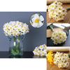 Elegant 6pcs Silk Narcissus Daffodil Bouquet For Lush Wedding And Home Decor