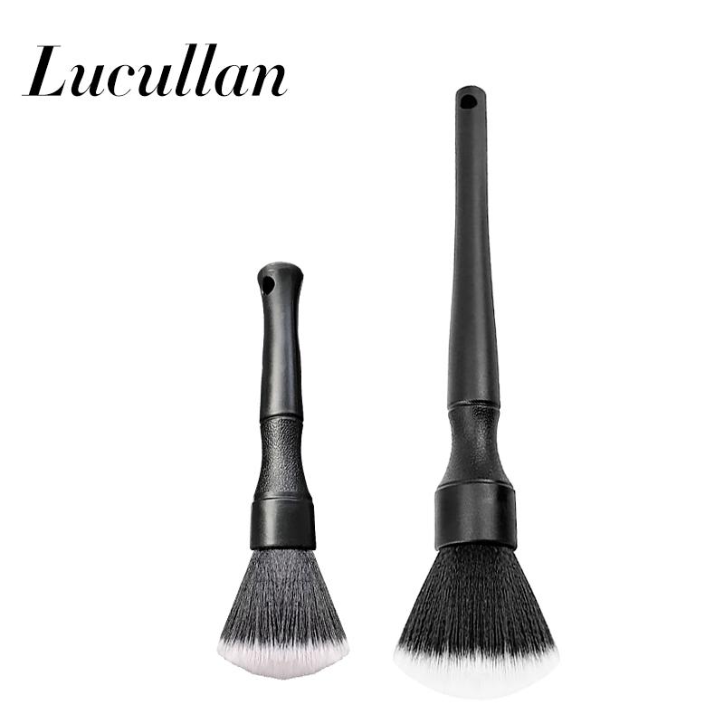 Lucullan Ultra-Soft Detailing Brush Super Dense Auto Interior Detail Brush With Synthetic Bristles Car Dashboard Duster Brush