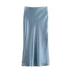 New European & American Style Satin Midi Skirt 8632845
