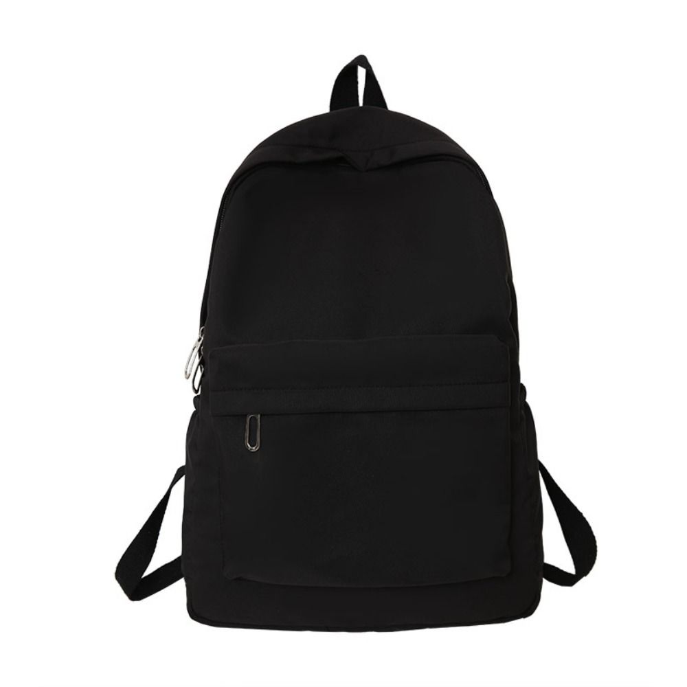 Solid Color Preppy Style Backpack Nylon Teenagers Shoulder Bag Fashion Students School Bag  Outdoor