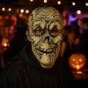 Soft Latex Horror Mask Halloween Scary Mask, Realistic Rotten Skeleton Hood, Party Detailed Skull Cosplay Comfortable for Secret Room & Props Costume