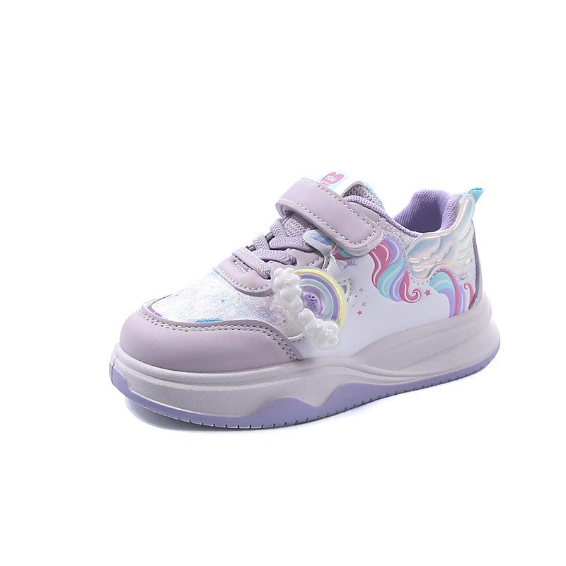 

2024 Girls Waterproof Leather Low-Top Sports Shoes - Spring/Autumn New Arrivals for Medium & Large Children Size 32, Inner Length 19.9cm