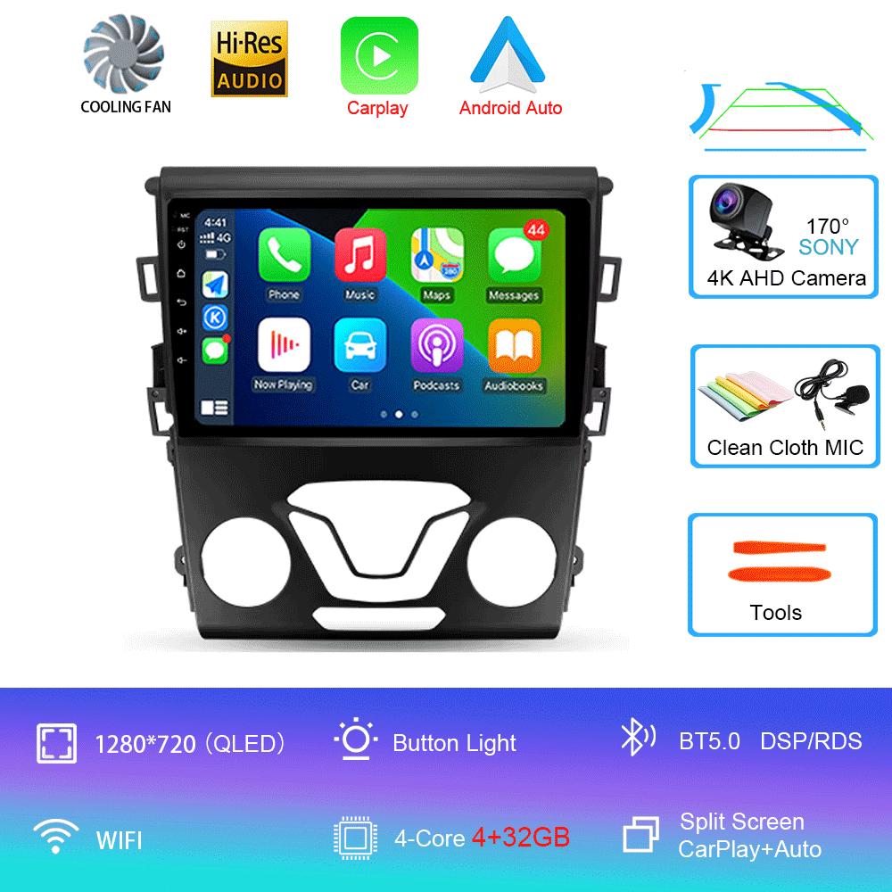 Car Radio Android 14 Carplay Auto 4G WIFI GPS For Ford Mondeo 5 Fusion 2012-2019 Multimedia Player Video Stereo Head Unit 2din