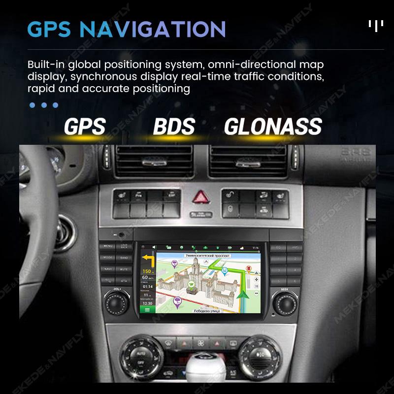 Radio auto Android player video multimedia pentru Mercedes Benz W203 W209 W219 A Class A160 C-Class C180 C200 CLK200 C230 GPS 2din