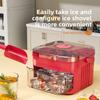 50-Würfel Eisbereiter mit Easy-Press-Kappe mit Easy-Press-Deckel Großes Fassungsvermögen Eiswürfelmaschine Wiederverwendbare Lebensmittelqualität Eiswürfelform
