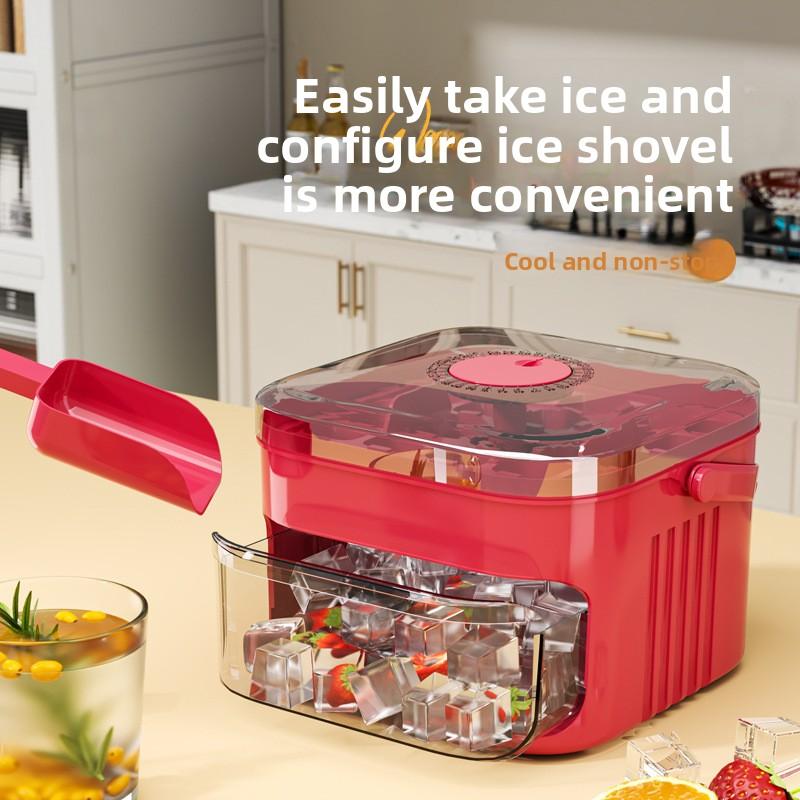 50-Würfel Eisbereiter mit Easy-Press-Kappe mit Easy-Press-Deckel Großes Fassungsvermögen Eiswürfelmaschine Wiederverwendbare Lebensmittelqualität Eiswürfelform