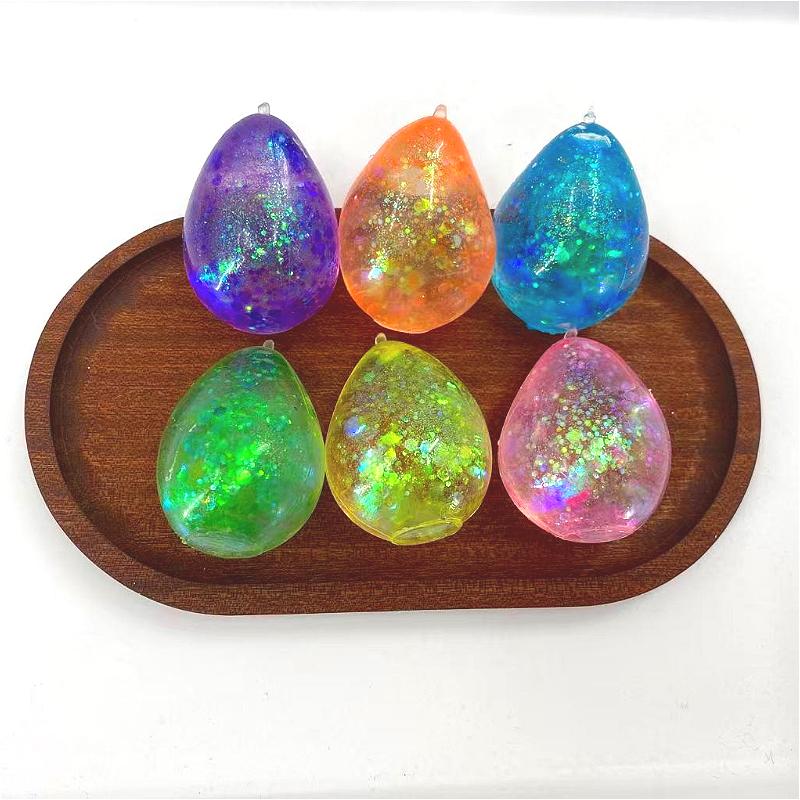 2Pcs Random Color Water Drop Maltose Squeeze Toy Transparent Soft Stress Relief Ball Portable Hand Pinch Toy For Adults