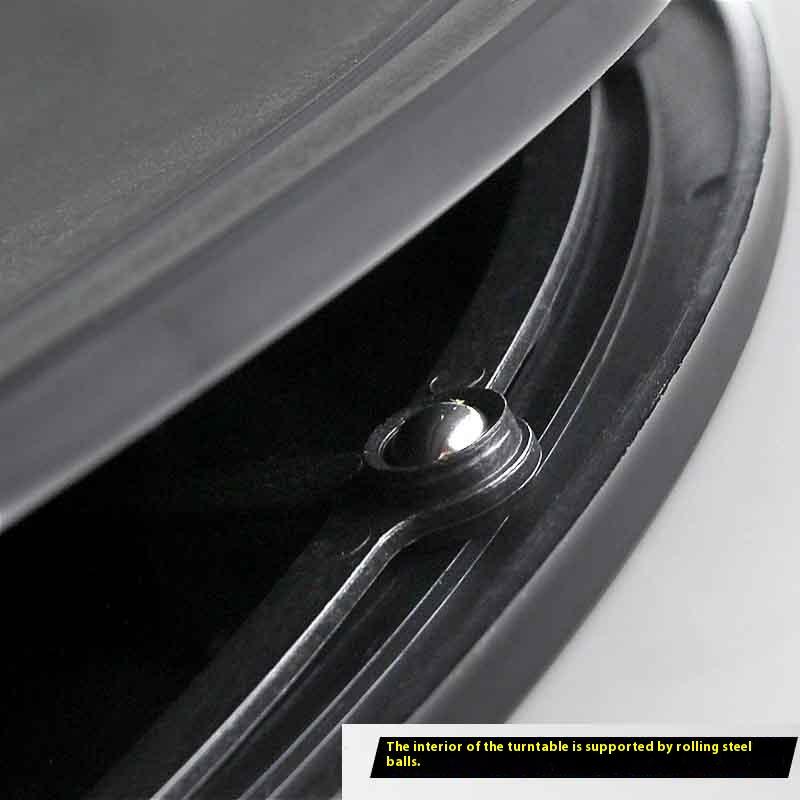 Practical 8" 20cm Black Plastic Turntable Round Bonsai 360 Rotating Turntable For Monitor TV Turntable