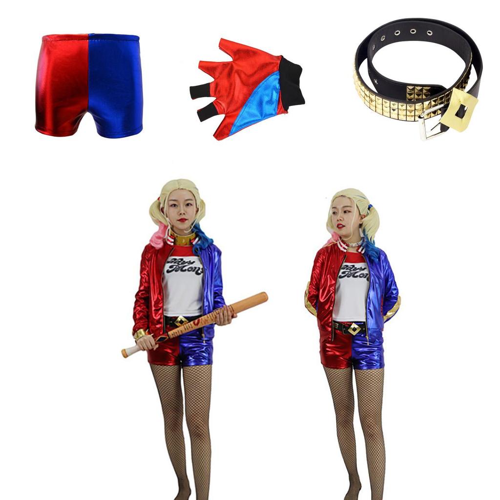 Costume Cosplay Anime Gioco Caldo Outfit Ispirato a Harley Quinn Per Donne