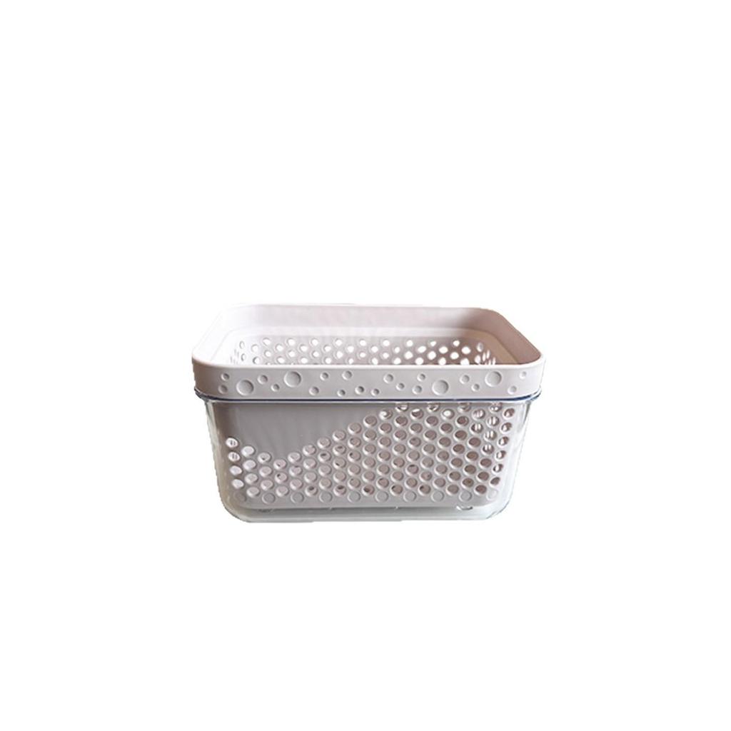 Double-Layer Draining & Storage Basket for Vegetables and Fruits