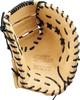 ZETT Soft Baseball First Base Soft Pastel Brown X Black BRFB35513F Mitt, Steer, Left-Handed Throw, (3219)