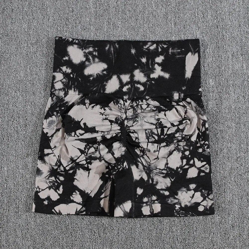 

Модные леггинсы для йоги с принтом тай-дай, женские шорты, спортивные брюки для спортзала, фитнеса, спортивной одежды с высокой талией, приталенные 29654 M орион