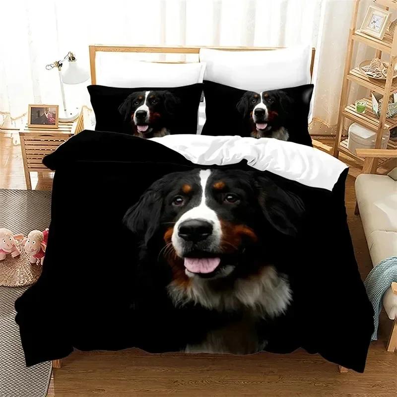 

Comforter Cute Dog Lovely Puppy Pet Bedding Set 3D Printed Suitable For Bedroom Kids Home Textile Comforter (quilt)-EU Single(135*200cm)3pcs