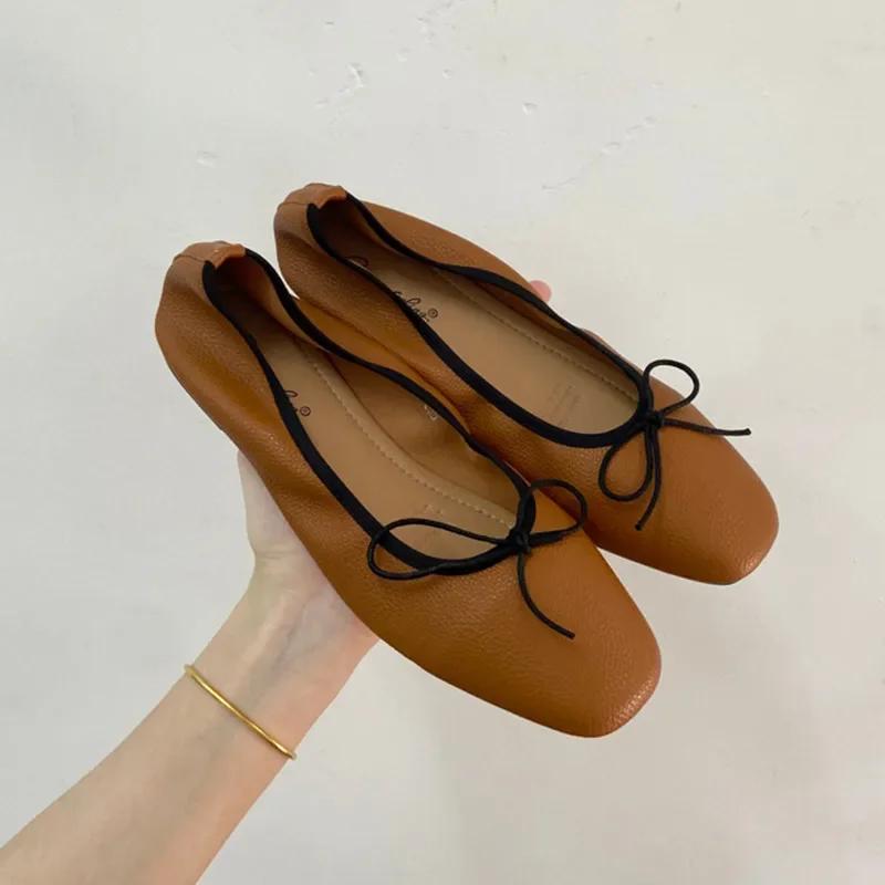 Fashion 2025 New Women Flat Heel Shoes Female Flats Casual Ballet Dancing Shoes Foldable Sole Boat Shoes Summer Slip on Slipper Mules